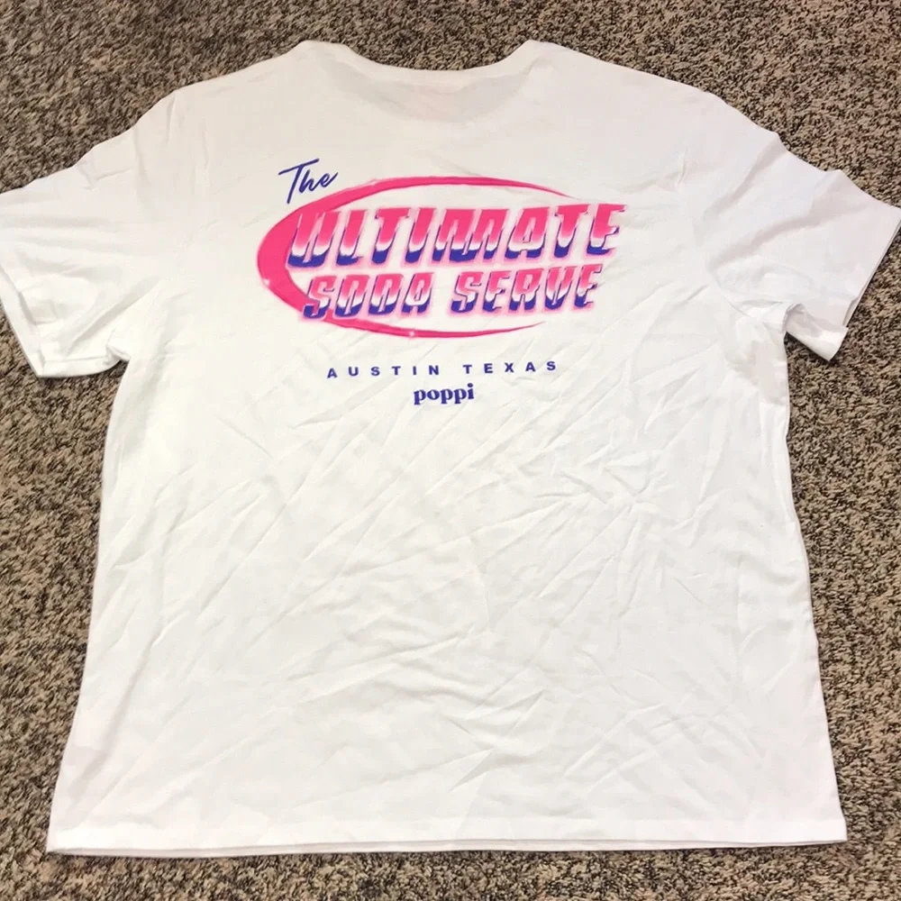 Poppi X Target Graphic Unisex Tee Size XL White Pink Graffiti | NWT - Picture 4 of 7